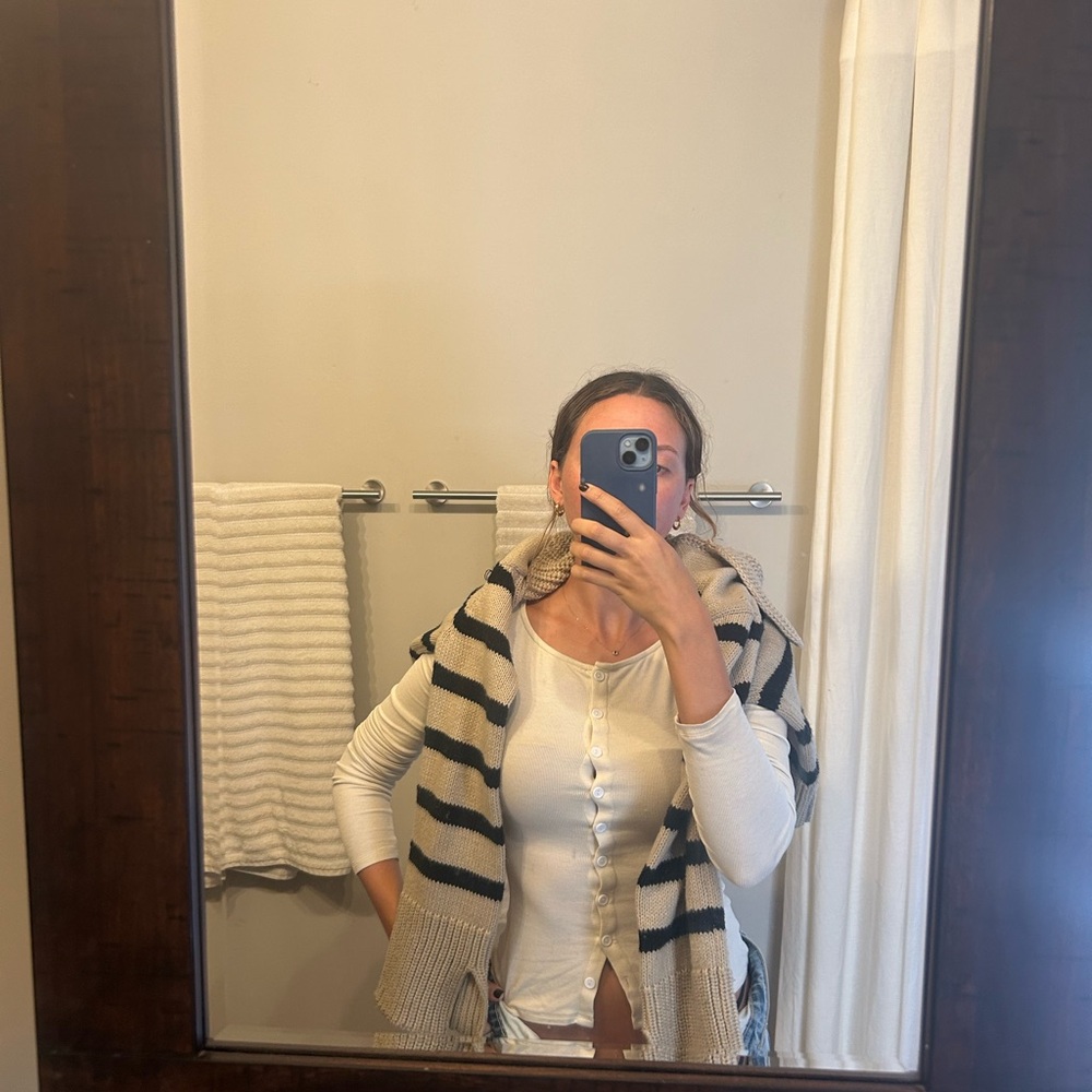 Striped Black and Tan Sweater